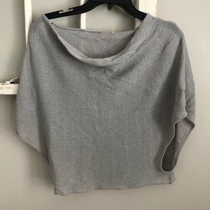 Anthropologie Fiets Voor 2 gray poncho sweater